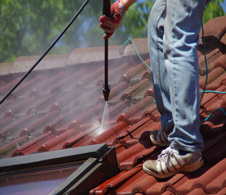 roof soft pressure cleaning 1