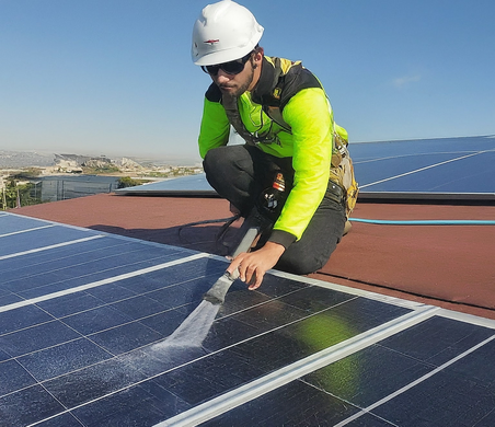 solar panel cleaning